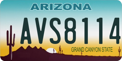 AZ license plate AVS8114