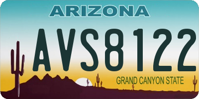 AZ license plate AVS8122