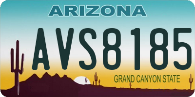 AZ license plate AVS8185