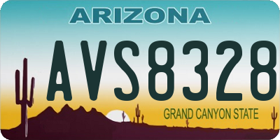 AZ license plate AVS8328