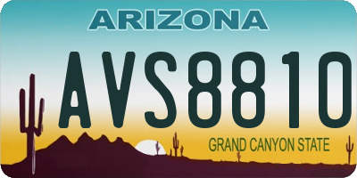 AZ license plate AVS8810