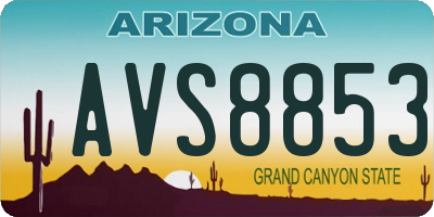 AZ license plate AVS8853