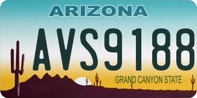 AZ license plate AVS9188