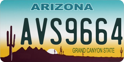 AZ license plate AVS9664