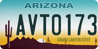 AZ license plate AVT0173
