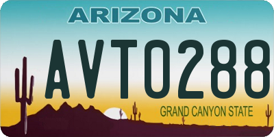 AZ license plate AVT0288