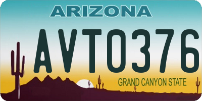 AZ license plate AVT0376