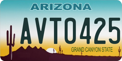 AZ license plate AVT0425