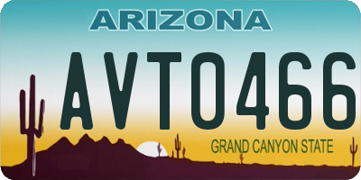 AZ license plate AVT0466
