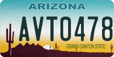 AZ license plate AVT0478
