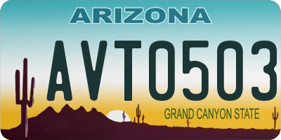 AZ license plate AVT0503