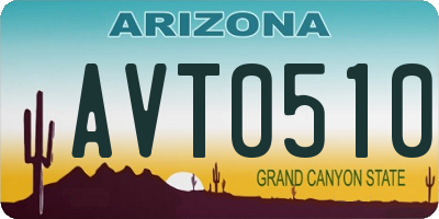 AZ license plate AVT0510