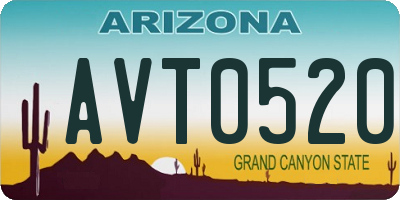 AZ license plate AVT0520