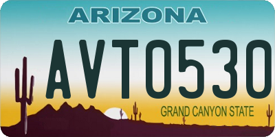 AZ license plate AVT0530