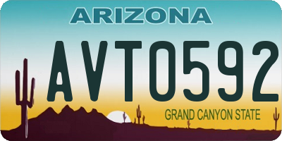 AZ license plate AVT0592