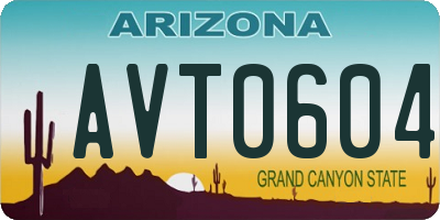 AZ license plate AVT0604