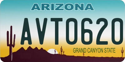AZ license plate AVT0620