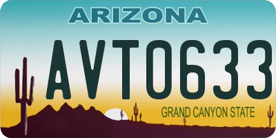 AZ license plate AVT0633