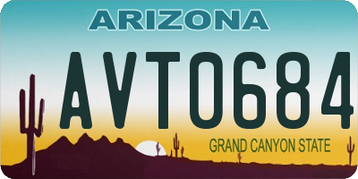 AZ license plate AVT0684