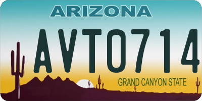 AZ license plate AVT0714