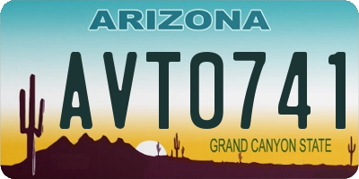 AZ license plate AVT0741