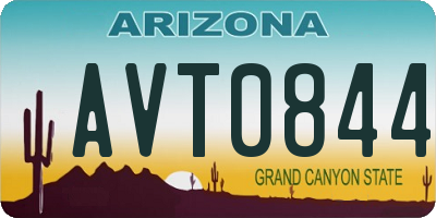 AZ license plate AVT0844