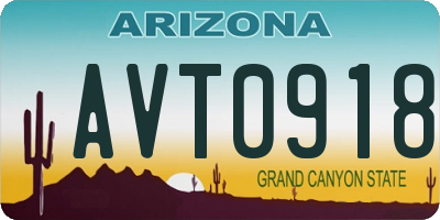 AZ license plate AVT0918