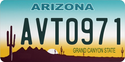 AZ license plate AVT0971
