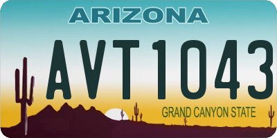 AZ license plate AVT1043
