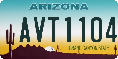 AZ license plate AVT1104