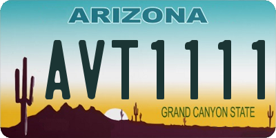 AZ license plate AVT1111