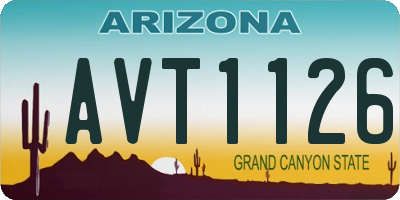 AZ license plate AVT1126
