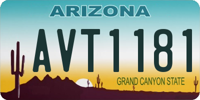 AZ license plate AVT1181