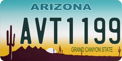 AZ license plate AVT1199