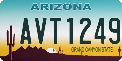 AZ license plate AVT1249