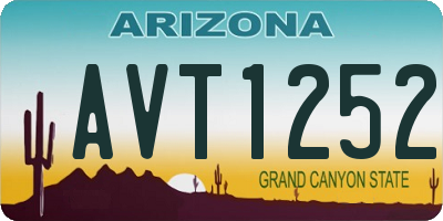 AZ license plate AVT1252