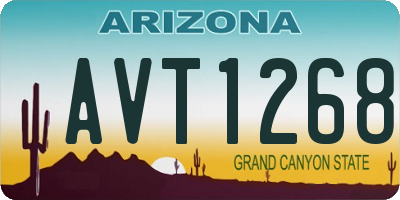AZ license plate AVT1268