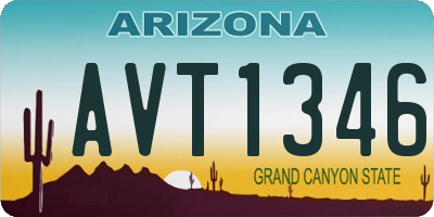 AZ license plate AVT1346