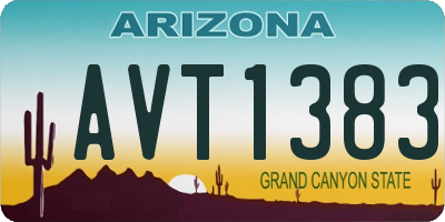 AZ license plate AVT1383
