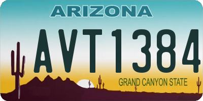 AZ license plate AVT1384