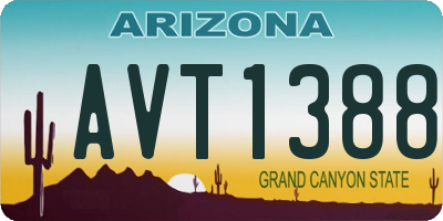 AZ license plate AVT1388