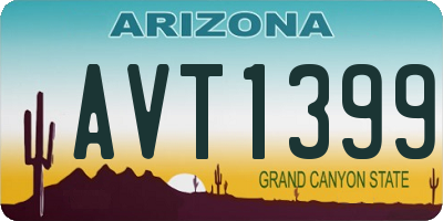 AZ license plate AVT1399