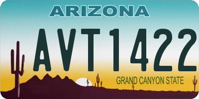 AZ license plate AVT1422
