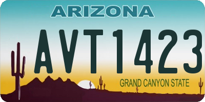 AZ license plate AVT1423