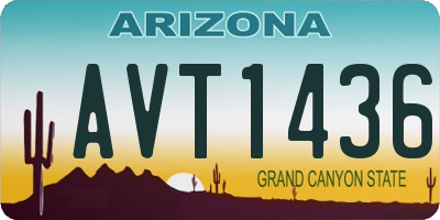 AZ license plate AVT1436
