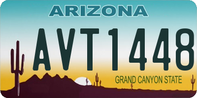 AZ license plate AVT1448