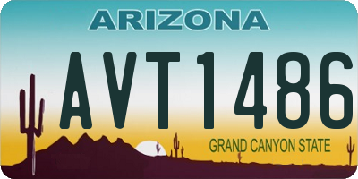 AZ license plate AVT1486