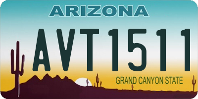 AZ license plate AVT1511