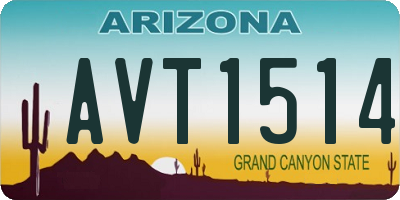 AZ license plate AVT1514