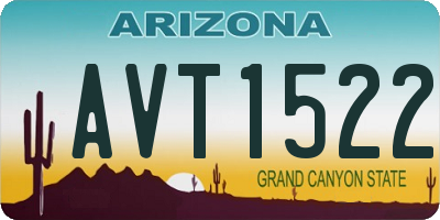 AZ license plate AVT1522